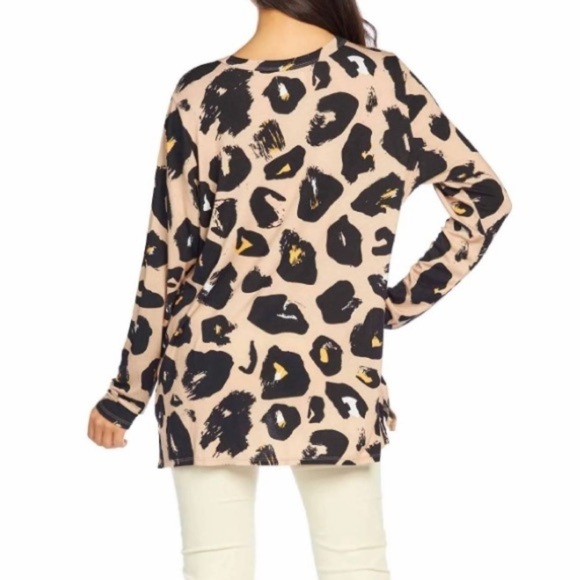 Mud Pie Holland Tan Leopard Print Shirt NWT - Picture 2 of 4